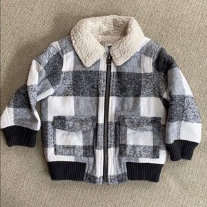 Unisex Old Navy Flannel & Sherpa Jacket